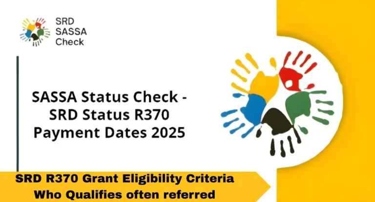 SRD R370 Grant Eligibility Criteria Who Qualifies often referred